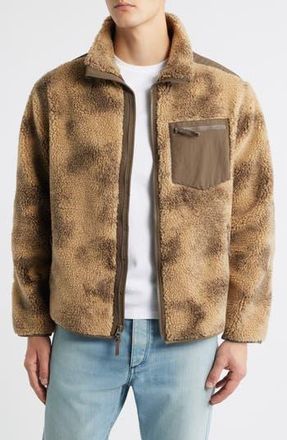 Corridor Oak Camo Fleece Zip-Up Jacket in Natural at Nordstrom Rack, Size X-Large