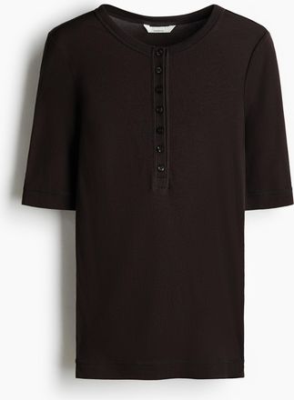 H&M Shirt aus Pima-Baumwolle - Brown