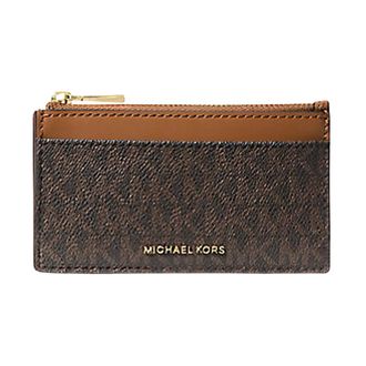 Michael Kors Compact Jet Set Cardholder Wallet - female - Michael Kors - Wallets & Cardholders - Brown - ONE SIZE - Accessories