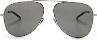 Saint Laurent Grijze Kristal Zonnebril SL 800 - Heren - Zonnebrillen - Grijs - ONE Size - Accessoires