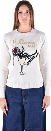 MC2 Saint Barth Maglione girocollo New Queen - - Knitwear - Donna - Beige - M