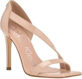 Calvin Klein Tracy Patent Sandal in Light Natural 110 at Nordstrom Rack, Size 6.5
