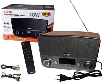 Trade Shop Trade Shop - Cassa Speaker Altoparlante Bluetooth Multimedia 40w Lcd Radio Fm Microsd Usb T018