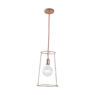 Netlighting FRIDA Wire Frame Pendant Ceiling Light Pink Gold 25x42.5cm in Rose Gold | Size: 25x42.5 cm