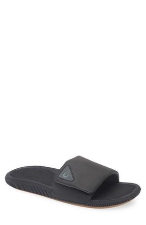 Olukai Ulele Water Resistant Slide Sandal in Lava Rock /Lava Rock at Nordstrom, Size 13