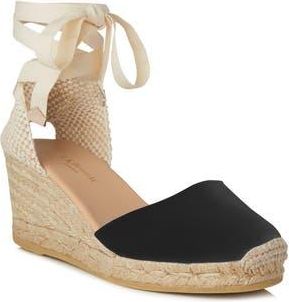 L.k. Bennett Maureene Closed Toe Platform Espadrille Sandal in Black at Nordstrom Rack, Size 7