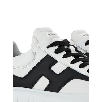 Hogan Bicolor Calf Leather Sneaker - White