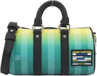 Louis Vuitton Vert Coated Canvas Boston Bag (Pre-Owned)