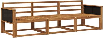 vidaXL Conjunto De Sof&aacute;s De Exterior 3 Uds. Natural Vidaxl