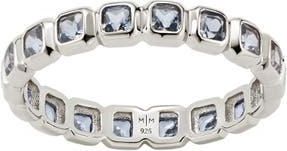 Made by Mary Cubic Zirconia Eternity Birthstone Ring in Silver/March at Nordstrom, Size 10