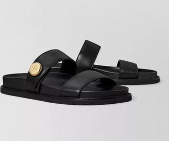 Tory Burch leather romy sport slides