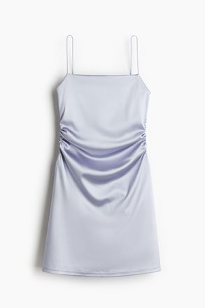 H&M Drapiertes Slip Dress - Blue