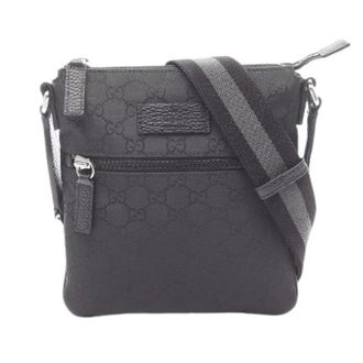 Gucci Pre-owned Cross Body Bags, female, Black, Size: ONE SIZE Pre-owned GG Nylon Leather Shoulder Bag