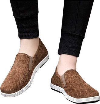 Generic Mens Cloth Slip On Shoes Slip On, Cloth Shoes For Men, Breathable Canvas Summer Trainer Comfort Wider Fit Plimsoll Pump Trainer Casual Running Walking