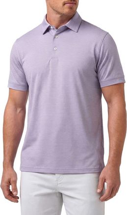 Mizzen+Main Versa Trim Fit Performance Golf Polo in Purple Dusk Multi Stripe at Nordstrom, Size X-Large