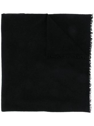 Faliero Sarti Sciarpa con bordi sfrangiati - Nero
