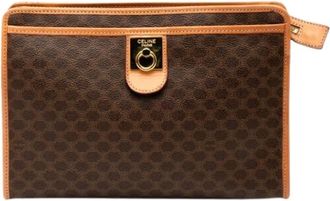 Celine Pre-owned Clutches, female, Brown, Size: ONE SIZE Pre-owned Canvas Clutch