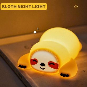 OEM L&aacute;mpara De Noche Con Forma De Perezoso De Silicona Suave, Recargable Por Usb, T&aacute;ctil Y Regulable, Ideal Para La Mesita De Noche