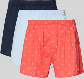 Calvin Klein Underwear Boxershorts aus reiner Baumwolle im 3er-Pack in Rot, Gr&ouml;&szlig;e XXL