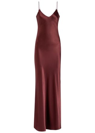 Nili Lotan Cami Silk Gown - Red - L (UK14 / L)