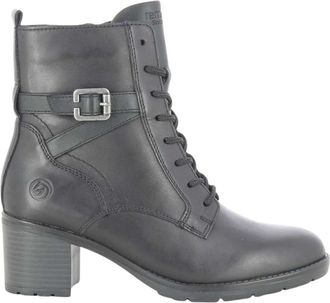 Remonte Zwarte Damesschoenen Stijlvol Model - Dames - Laarzen met Hak - Zwart - 43 EU - Schoenen
