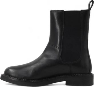 Geox Serilda Enkelboot - Dames - Chelseaboots - Zwart - 37 EU - Leer - Schoenen