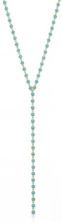 Ettika Dainty Semiprecious Stone Y Necklace in Turquoise/Gold at Nordstrom