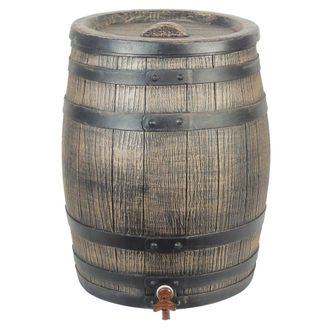 Nature Recolector De Agua En Forma De Barril En Pe Rotomoldeado - 120 Litros - Incluye Accesorios
