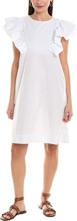 Alpha Studio Ruffle Sleeve Shift Dress