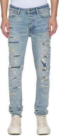 Ksubi Van Winkle Ripped Scatter Skinny Jeans in Denim at Nordstrom, Size 33