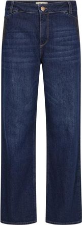 Mos Mosh Wide Jeans - Dames - Loose Fit Jeans - Blauw - W24 - Denim - Jeans