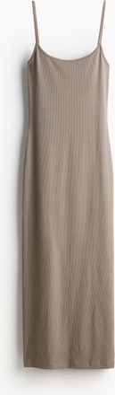 H&M Langes Trägerkleid - Brown
