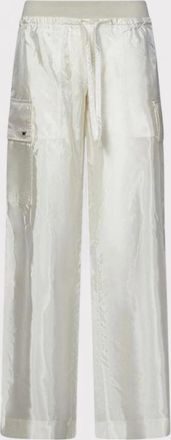 Palm Angels Womens Palm Angels Satin Parachute Trousers White - Size: 10