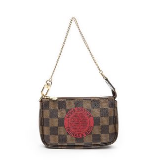 Louis Vuitton Pre-owned Womens Mini Pochette Accessoires Shoulder Bag - Brown - One Size