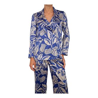Marella Stijlvolle Jas voor Vrouwen - Dames - Blazers - Blauw - S - Polyester - Jassen