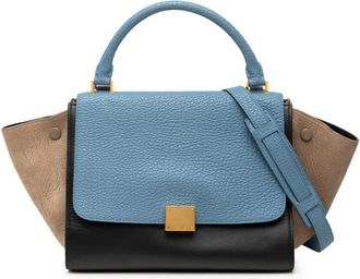 Celine Pre-owned Celine Small Tricolor Leather Trapeze Satchel HT4K7DJD48RD5CHM