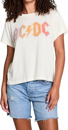Chaser Ac/dc 1979 Tour Gradient Tee Top In White