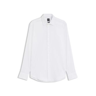 BOSS Easy-iron regular-fit shirt in stretch-cotton dobby