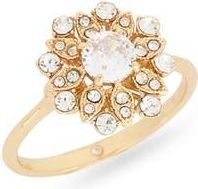 Nordstrom Rack Crystal Flower Ring in Clear- Gold at Nordstrom Rack, Size 8