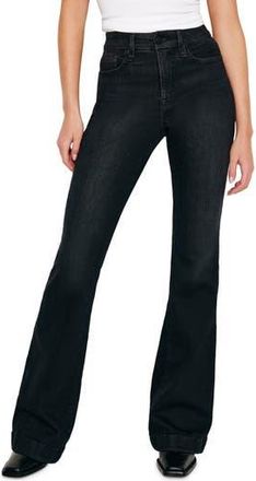 Good American Good Legs Flare Jeans in Black265 at Nordstrom Rack, Size 00