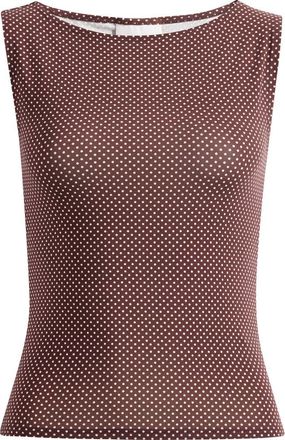 Reformation Dusk Stretch Knit Top in Chocolate Chip at Nordstrom, Size X-Small