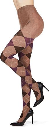 MeMoi Argyle Sweater Tights in Taupe Heather at Nordstrom, Size Medium