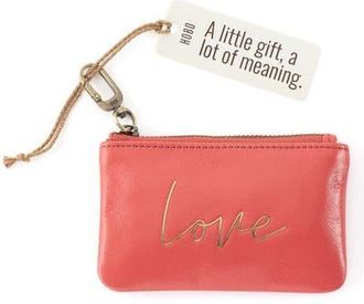 Hobo Sentiment Leather Pouch in Pink Mirage at Nordstrom