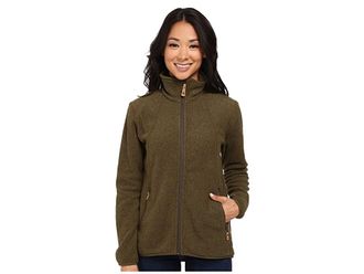 Fj&auml;llr&auml;ven Stina Fleece Womens Fleece Dark Olive : XL, Fleece/Polyester