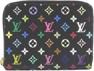 Louis Vuitton Black Violet Coated Canvas Coin Purse/Coin Case (Pre-Owned)