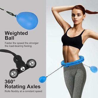 OEM Hula Hoop No Se Cae, Hula Hoop Fitness, 28 Nudos, Ajustable Y Desmontable, Hula Hoop Inteligente Con Peso Y Bola De Gravedad, Apto Para Adultos Princi