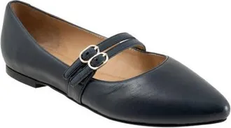 Trotters Emerald Pointed Toe Mary Jane Flat in Navy at Nordstrom, Size 10.5
