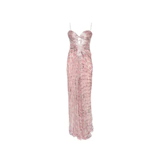 Maria Lucia Hohan Pliss&eacute;-effect Cutout Maxi Dress