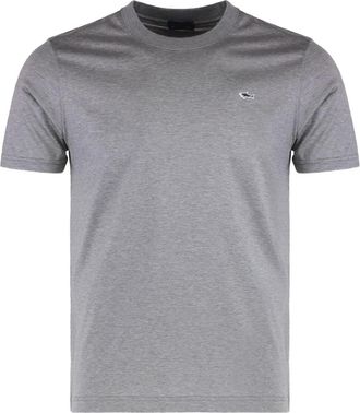 Paul & Shark T-shirt met geborduurd logo en ronde hals - Grijs