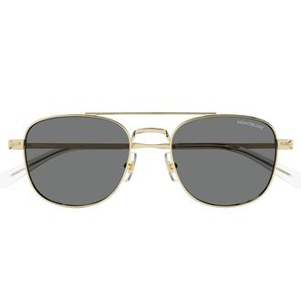 Montblanc Sunglasses Mb0363 S 001 Gold/Light Gray Men